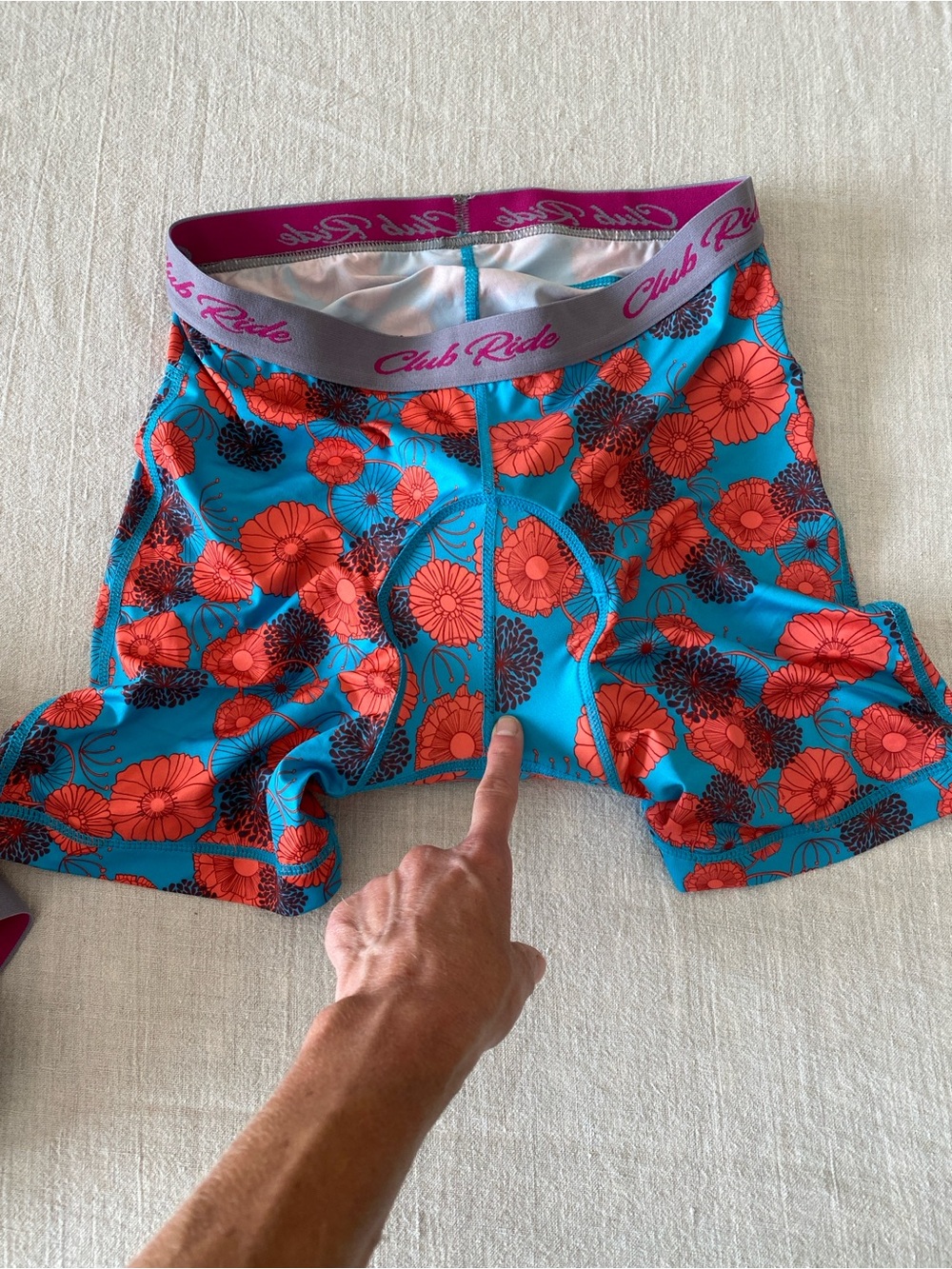 Club Ride Drift Floral Cycling Shorts - Turquoise & Coral